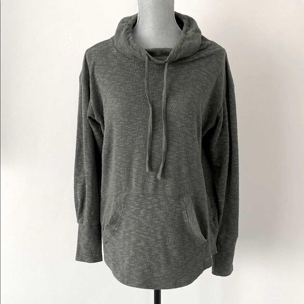 Prana Green Performance Stretch Long Sleeve Pullover Frieda Top Medium Casual